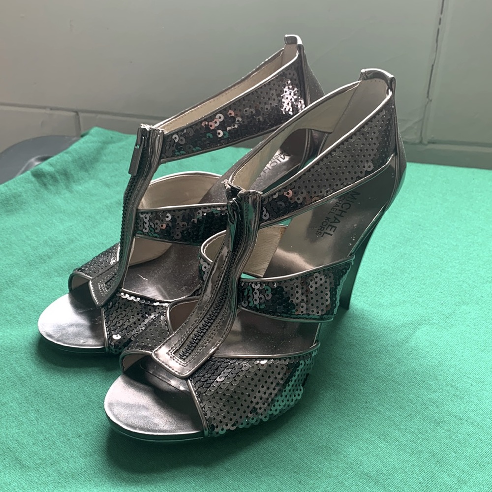 Michael Kors Sequin Heels, Size 9.5